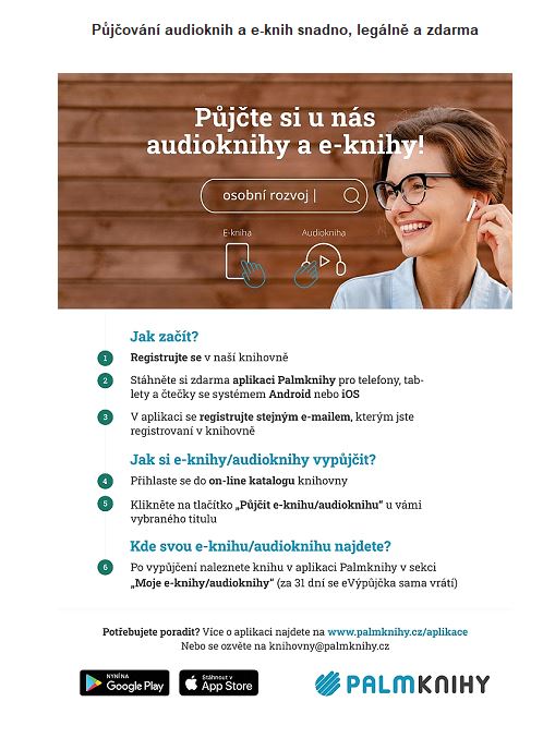 Půjčení audioknih a e-knih