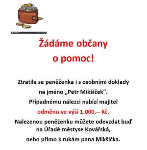 žádost o pomoc